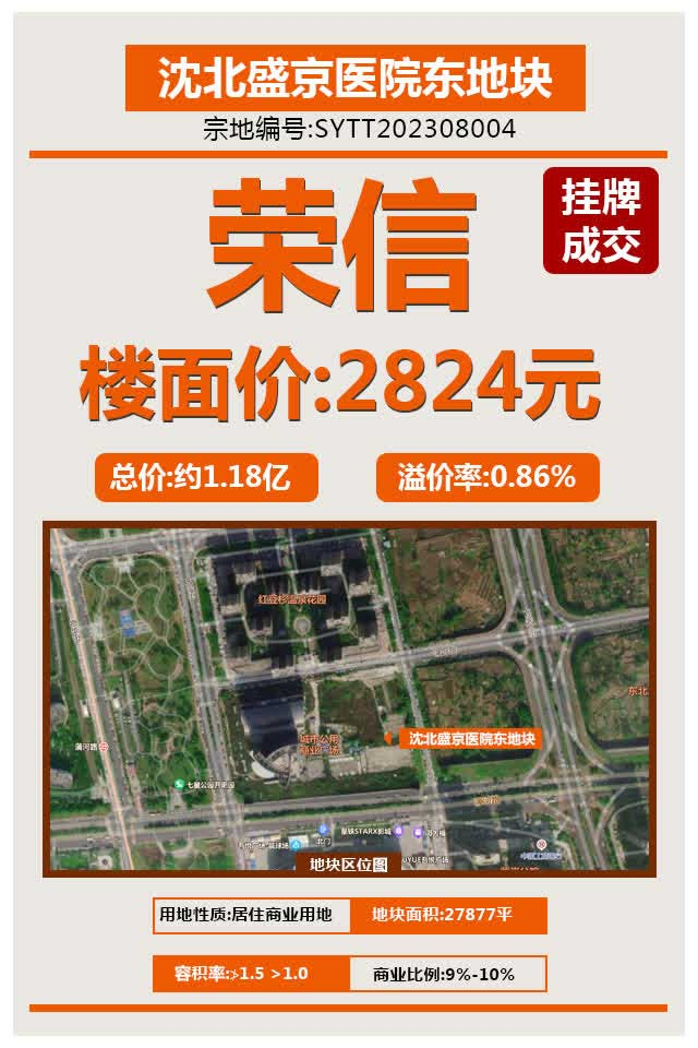 开云手机在线成功摘得盛京医院东地块